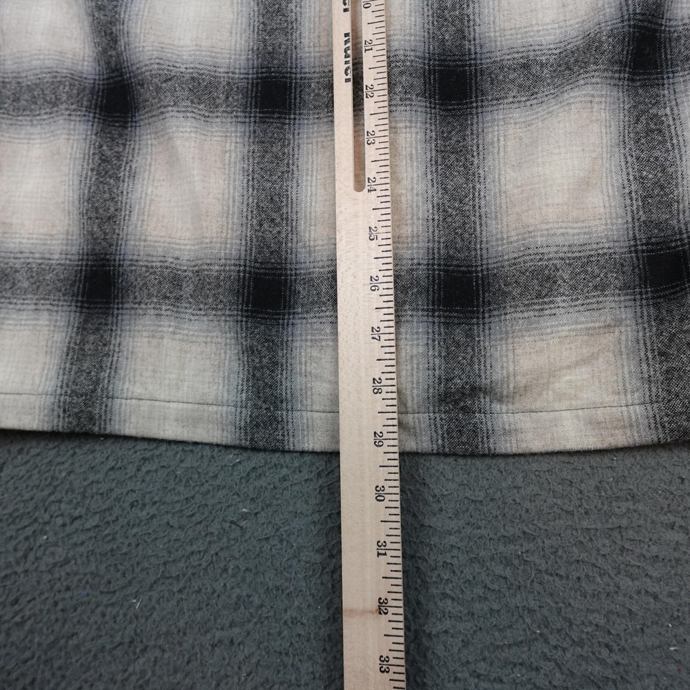 Pendleton Loop Collar Shirt Mens Medium Gray Plai… - image 11